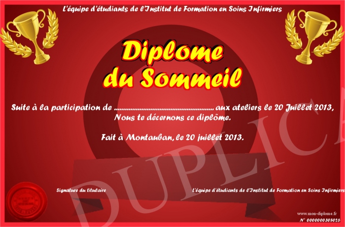 diplome universitaire sommeil